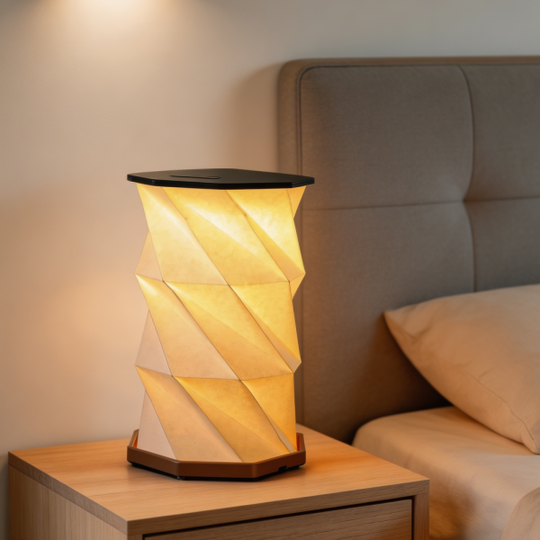 Portable Foldable Paper Table Lamp Touch Dimmer